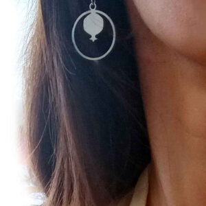 Boucles d’oreilles en acier persan modèle Anar