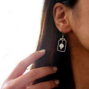 Boucles d’oreilles en acier persan modèle Grenade