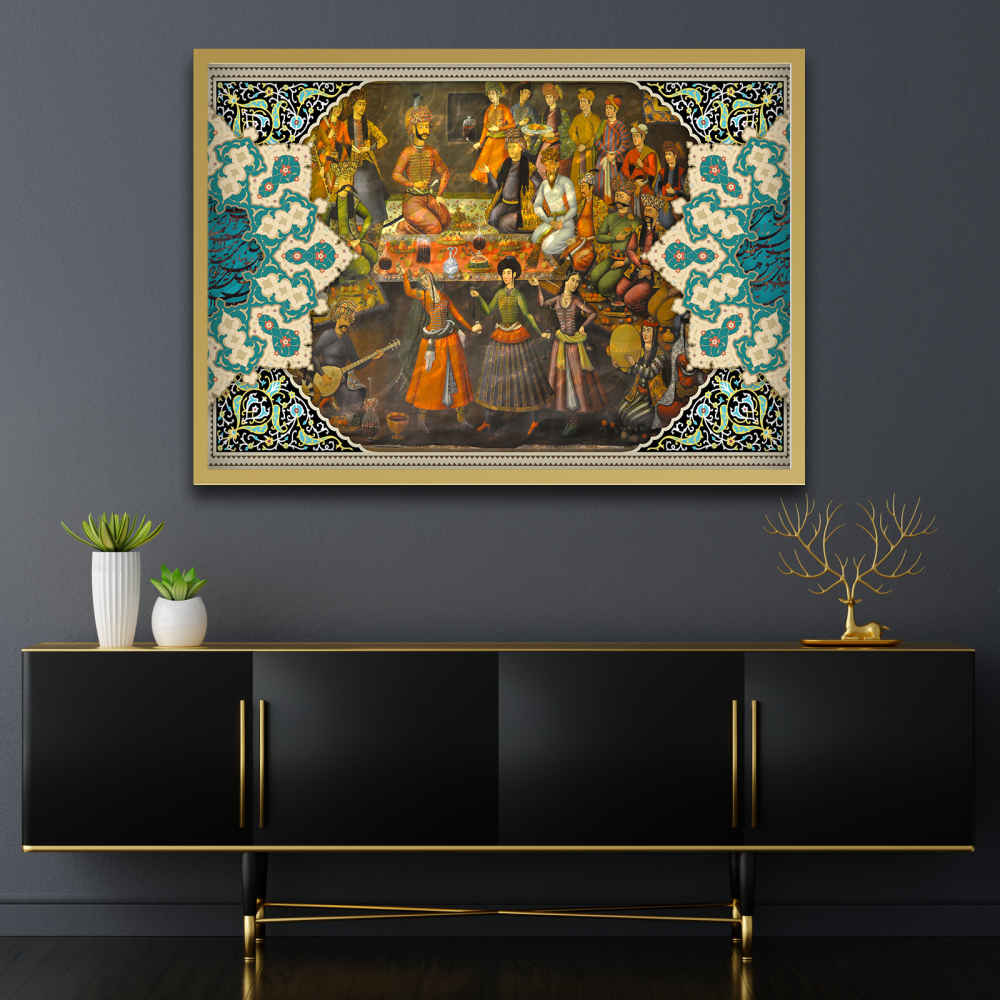 Toile d'art persane - Bazm imprimée