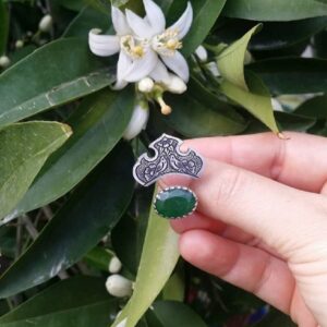 Bague en argent avec améthyste pour femmes, traditionnelle persane, violette