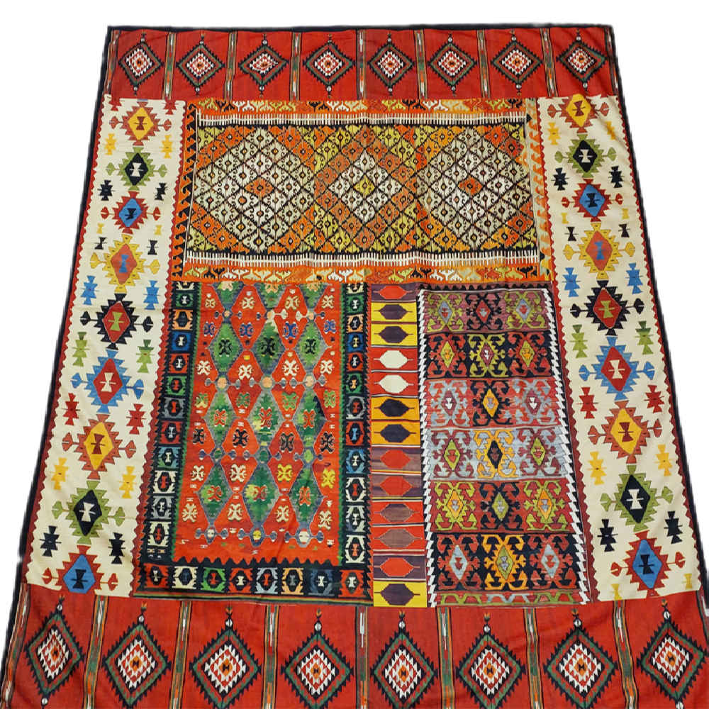 Grand tapis de sol intérieur de style bohème persan Mahrokh