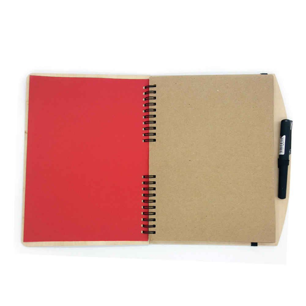 Carnet en Bois Persan – Design Hich, Couverture Minimaliste en Bois