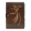 Carnet en Bois Persan – Design Danse Sama, Couverture Artistique en Bois
