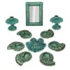 Set de plats Haftseen en céramique avec miroir adapté pour Nowruz Paisley