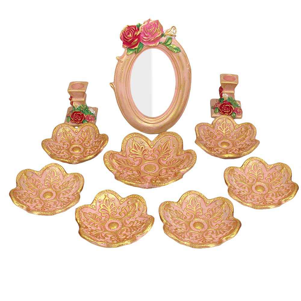 Set de plats Haftseen en céramique avec miroir adapté pour Nowruz Parva