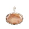 Pendentif en argent persan style classique avec pierre précieuse Agate Rasta