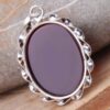 Pendentif en argent persan style classique avec pierre précieuse Agate Taraneh