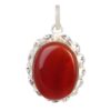 Pendentif en argent persan style classique avec pierre précieuse Agate Taraneh