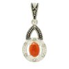 Pendentif en argent persan style classique avec pierre précieuse Agate Zahra
