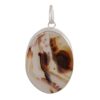 Pendentif en argent persan style classique avec pierre précieuse Agate Dendritique Shajar