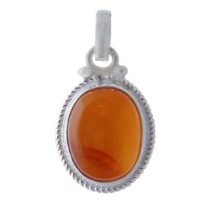 Pendentif en argent persan style classique avec pierre précieuse Agate Karin