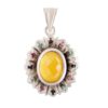 Pendentif en argent persan style classique avec pierre précieuse Agate Sam