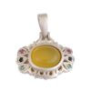 Pendentif en argent persan style classique avec pierre précieuse Agate Sea