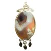 Pendentif en argent persan style classique avec pierre précieuse Agate Sulemani Farinaz