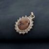 Pendentif en argent persan style classique avec pierre précieuse Aqeeq yéménite Panah