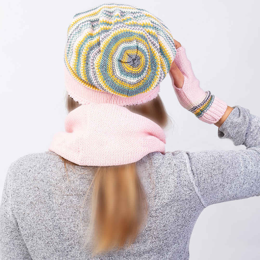 Ensemble Bonnet et Écharpe Tricotés pour Femme Modèle Helia