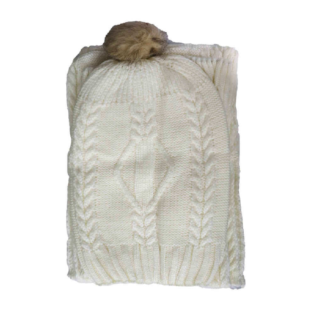 Ensemble Bonnet et Écharpe Tricotés pour Femme Modèle Karin