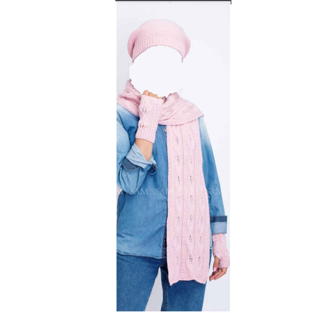 Ensemble Bonnet et Écharpe Tricotés pour Femme Modèle Rima