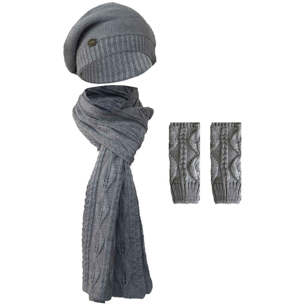 Ensemble Bonnet et Écharpe Tricotés pour Femme Modèle Rima