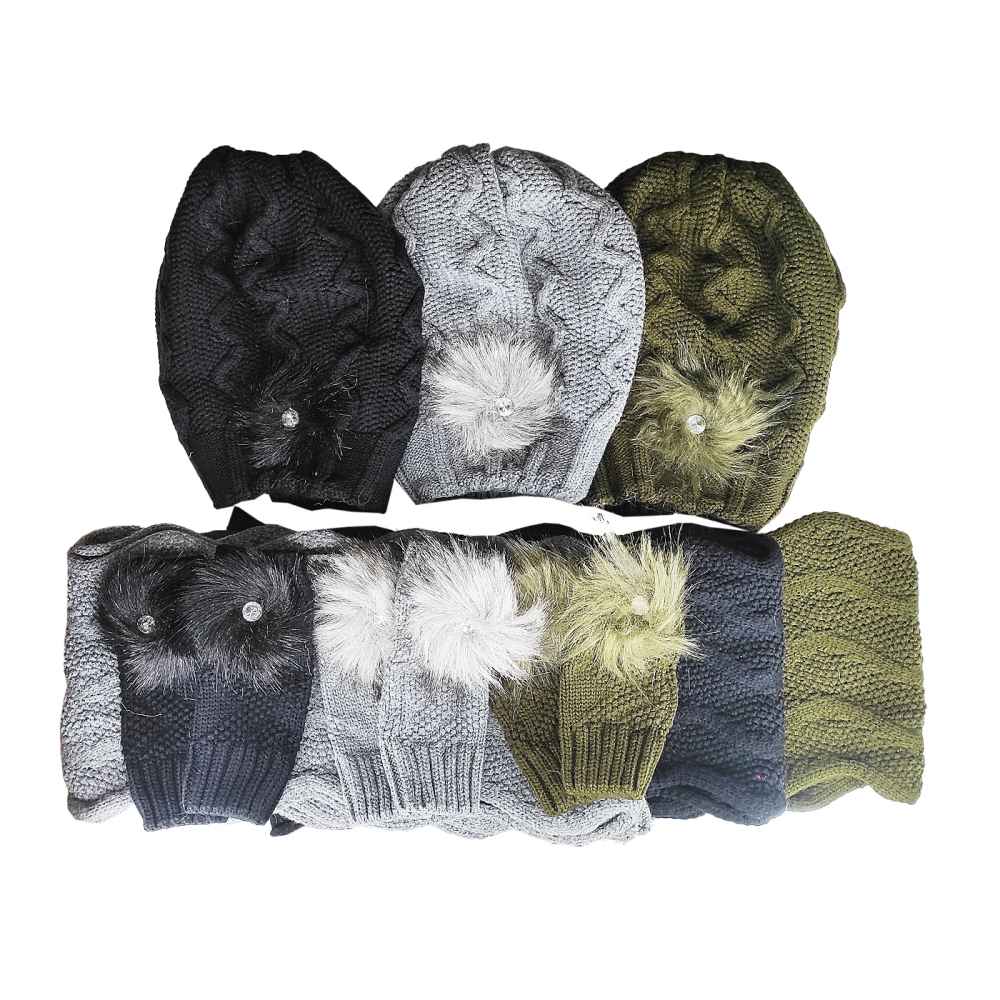 Ensemble Bonnet et Écharpe Tricotés pour Femme Modèle Sam