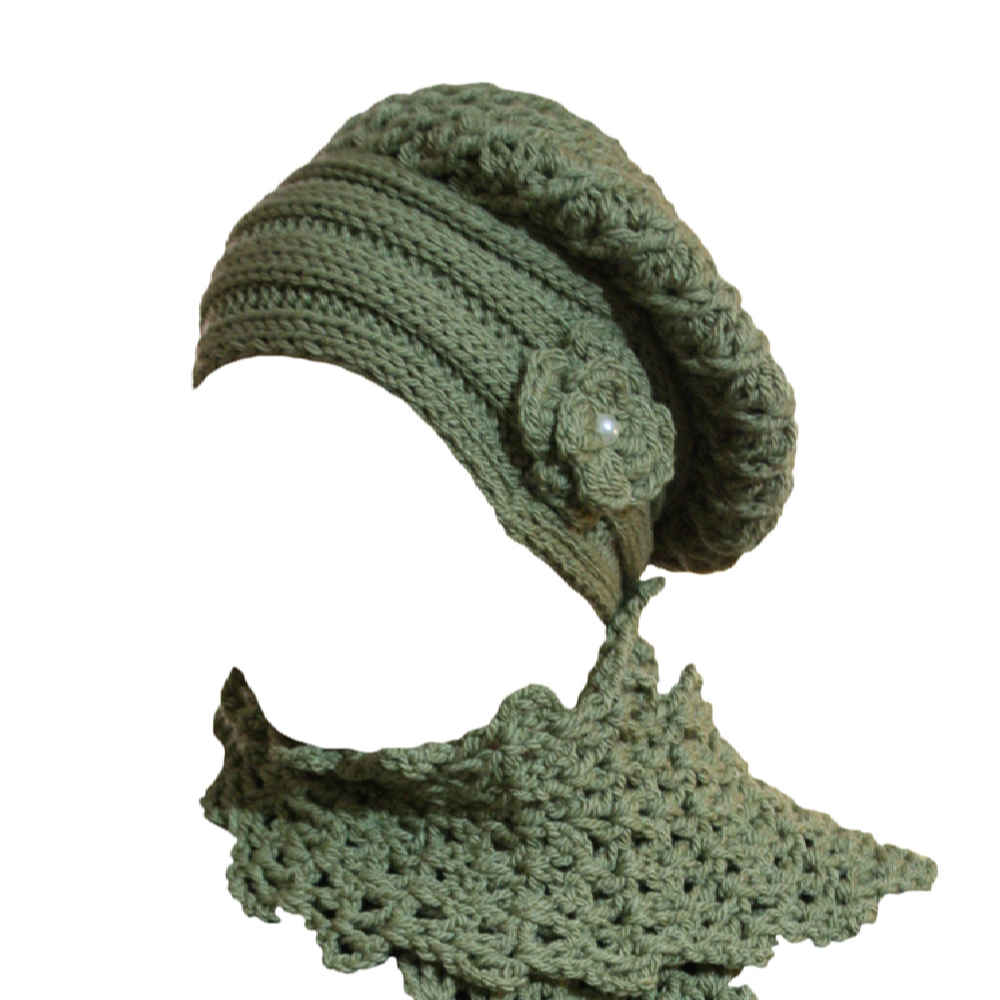 Ensemble Bonnet et Écharpe Tricotés pour Femme Modèle Samin