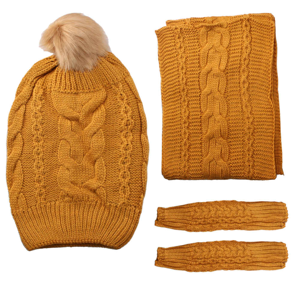 Ensemble Bonnet et Écharpe Tricotés pour Femme Modèle Tooran