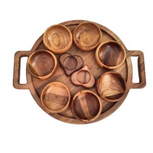 Set de plats Haftseen en bois adapté pour la célébration de Nowruz Fardis