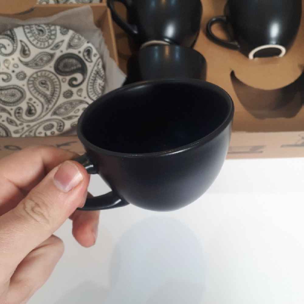 Ensemble de Tasses à Thé Persanes avec Soucoupe – Design Céramique Paisley (12 pièces)