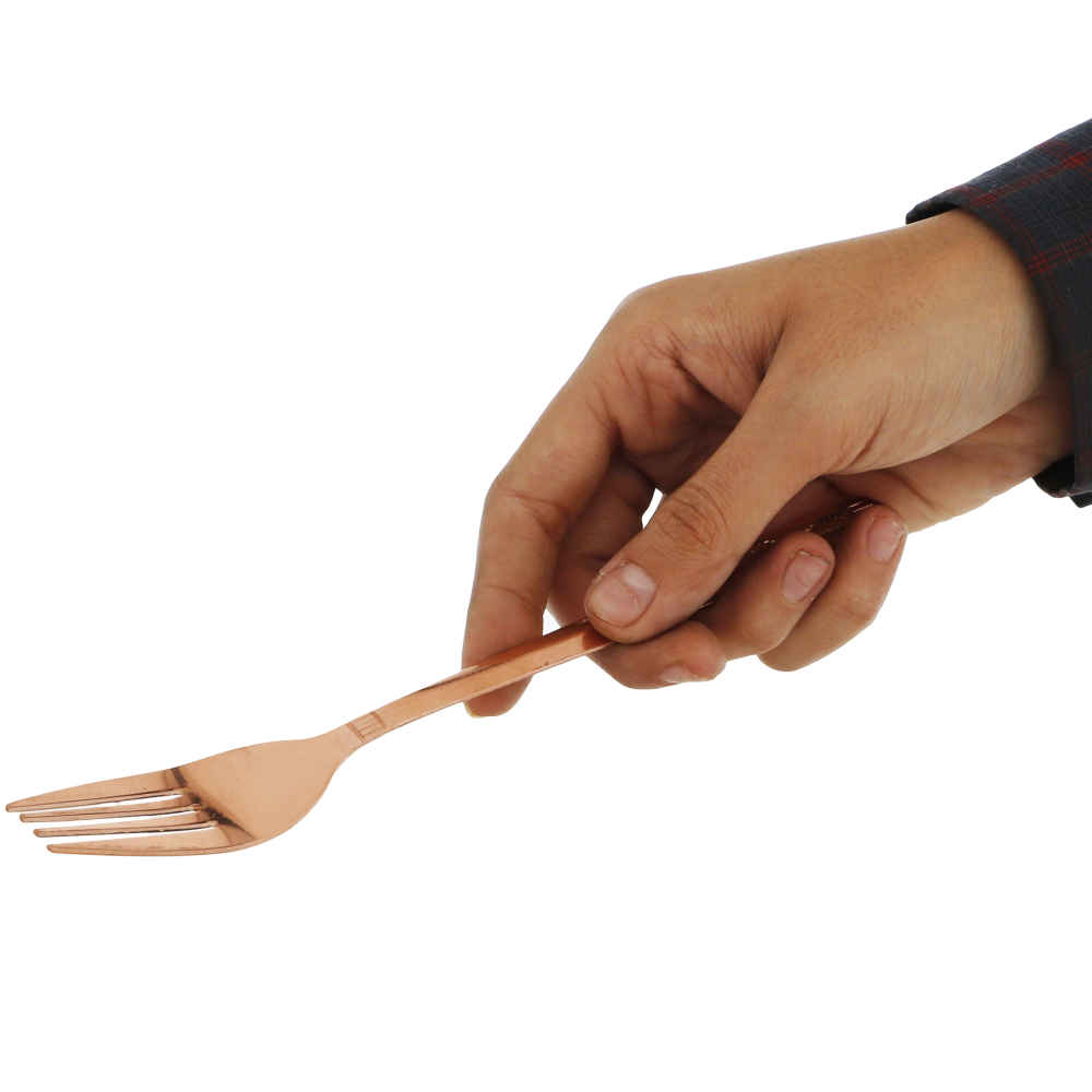 Set de Couverts en Cuivre – Cuillère et Fourchette Farnaz (12 pièces)