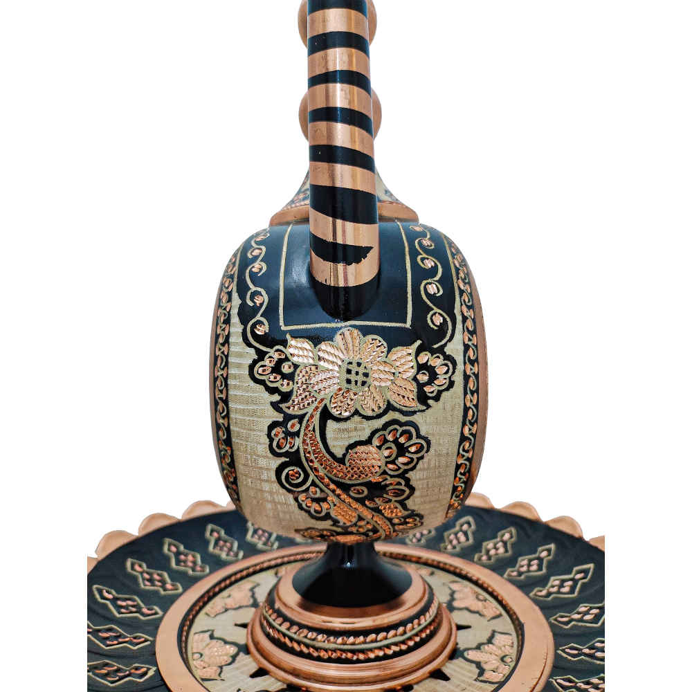 Ensemble Aftabeh décoratif en cuivre persan et bassin de lavage