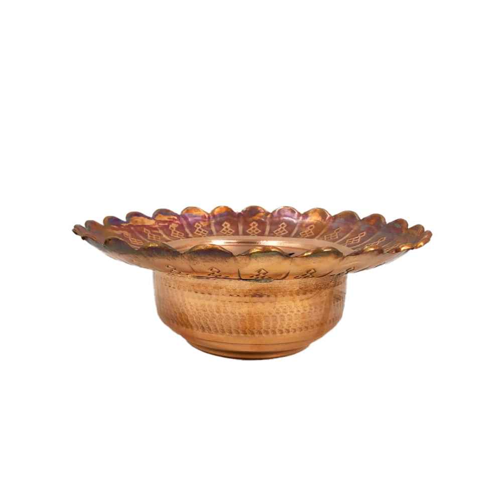 Aftabeh décoratif en cuivre persan avec bassin – Modèle Ilia