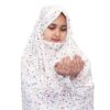 Ensemble Tchador pour la Cérémonie Taklif des Filles avec Manches Modèle Floral