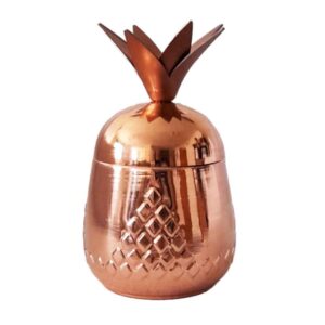 Sucrier persan artisanal en cuivre – Martelé Ananas