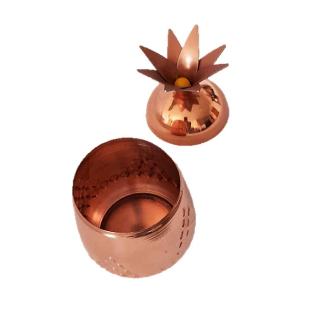 Sucrier persan artisanal en cuivre – Martelé Ananas