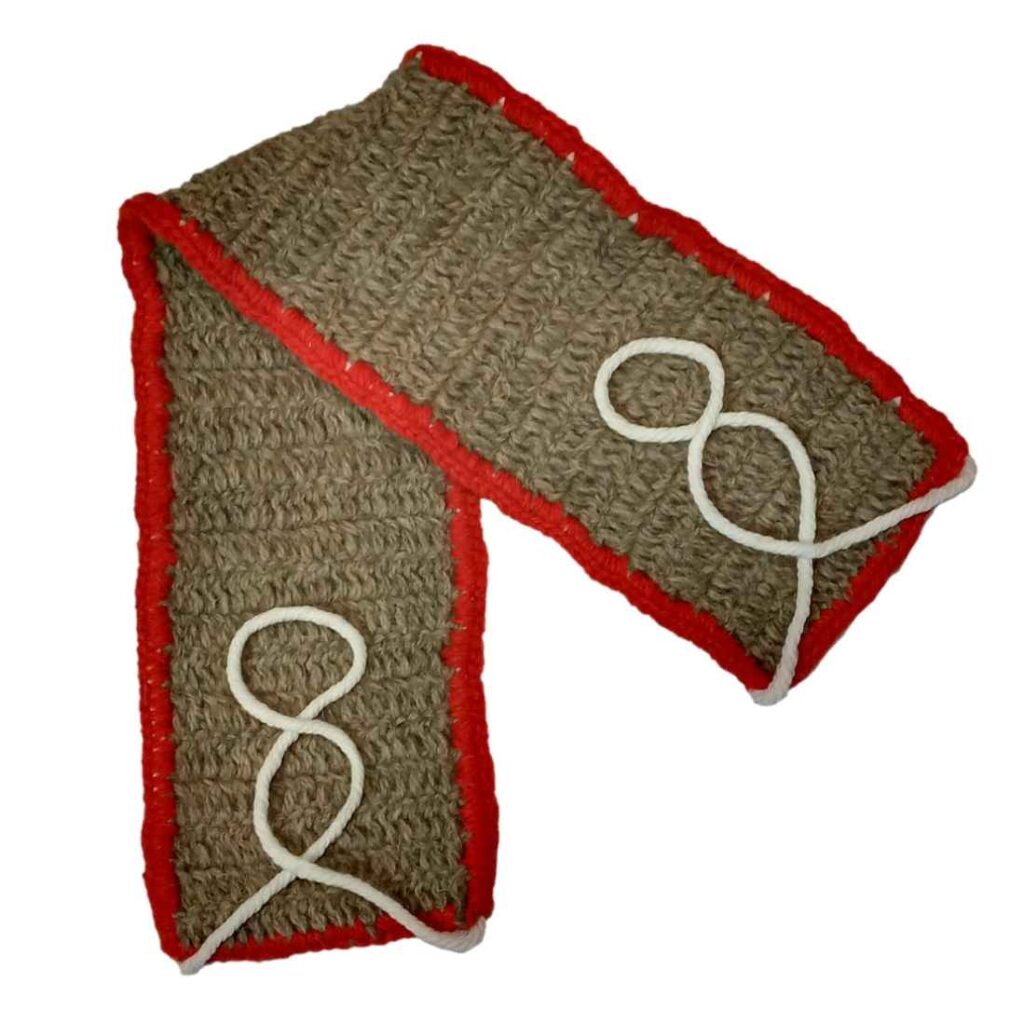 Gant de bain en laine tissée à la main