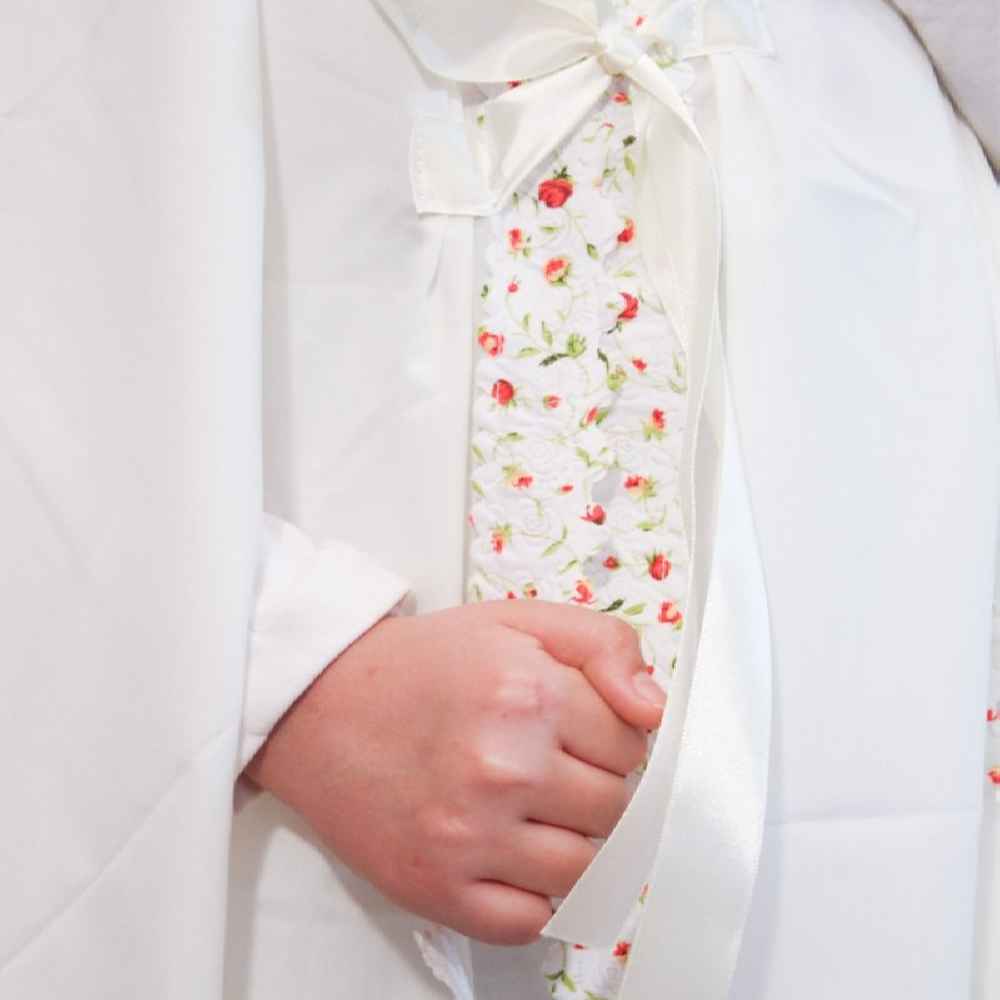 Tchador Islamique Blanc pour Filles Modèle Nasim