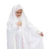 Tchador Islamique Blanc pour Filles Modèle Yasamin