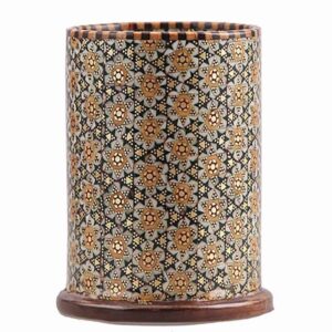 Porte-makeup en bois persan – Art de l’enluminure Khatam Kari