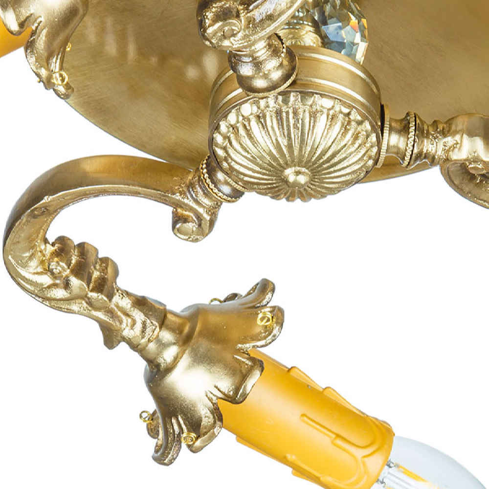 Lustre semi-encastré en laiton – style florentin et vintage Hiva