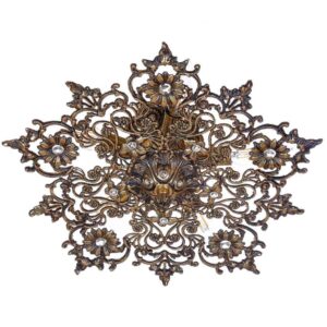 Lustre semi-encastré en laiton – style florentin et vintage Roshan