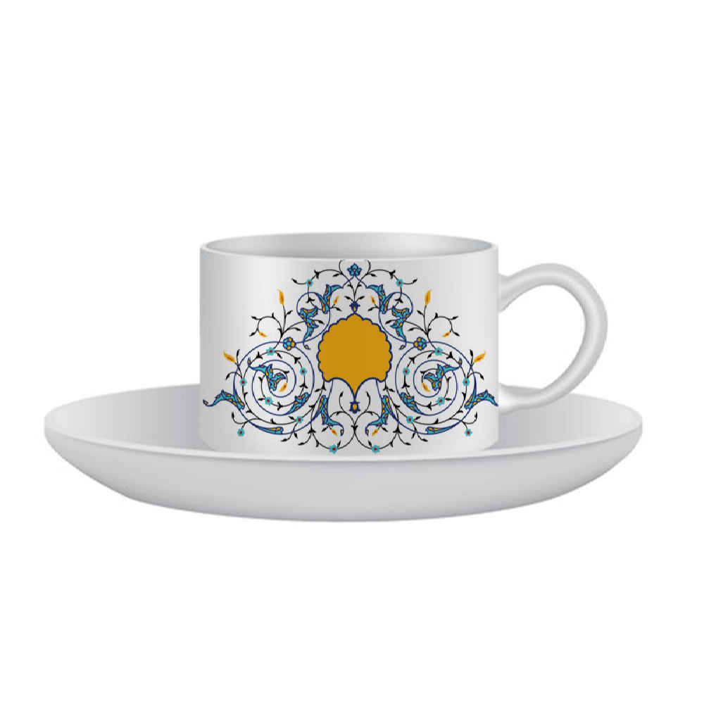 Ensemble de Tasses à Thé Persanes de 4 avec Soucoupe - Design Céramique Sonati