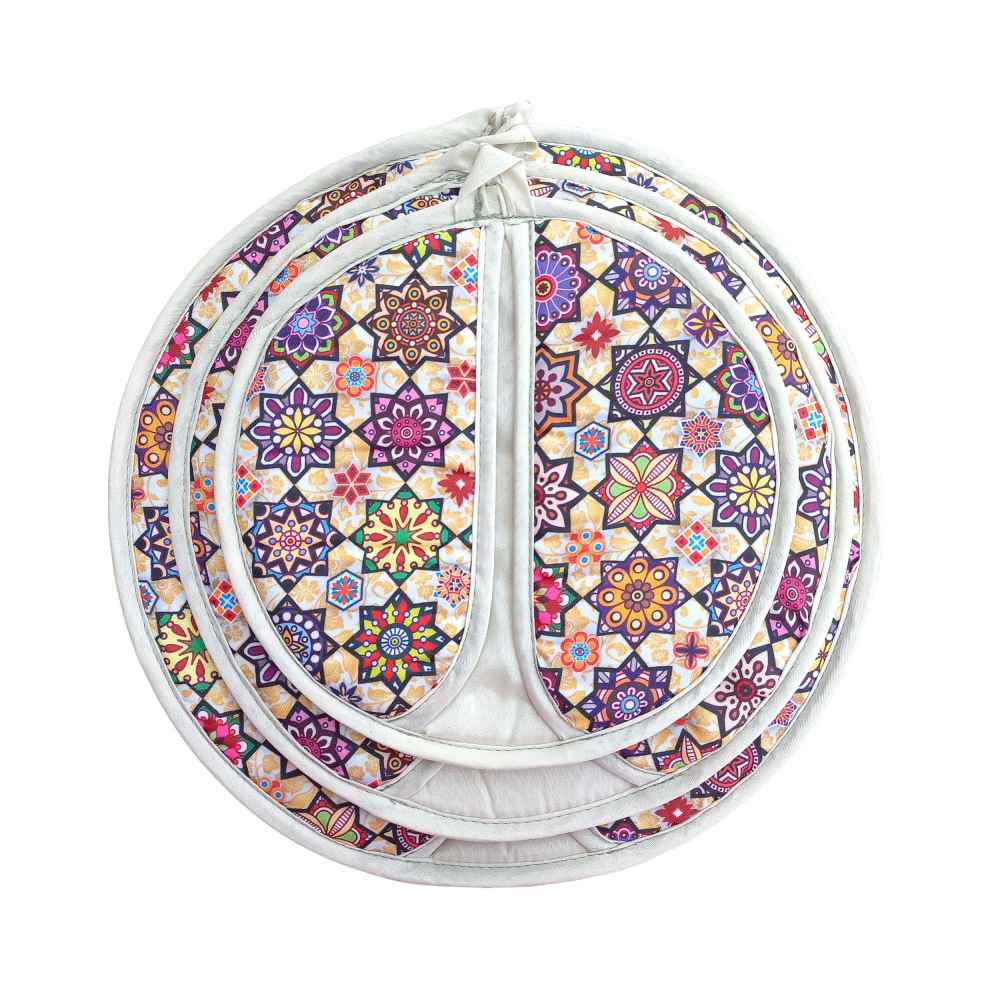 Damkoni – Bonnet de Riz Iranien – Attrape-Vapeur pour Couvercle Ensemble de 3 – Modèle Golabeton