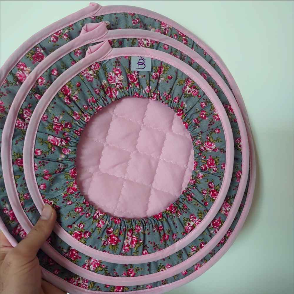 Damkoni – Bonnet de Riz Iranien – Attrape-Vapeur pour Couvercle Ensemble de 3 – Modèle Karin