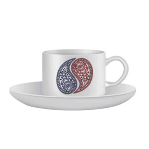 Ensemble de Tasses à Thé Persanes de 4 avec Soucoupe – Design Céramique Eslimi