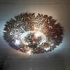 Lustre semi-encastré en aluminium – style florentin et vintage fleuri