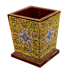 Porte-pinceaux de maquillage en bois Modèle Tile
