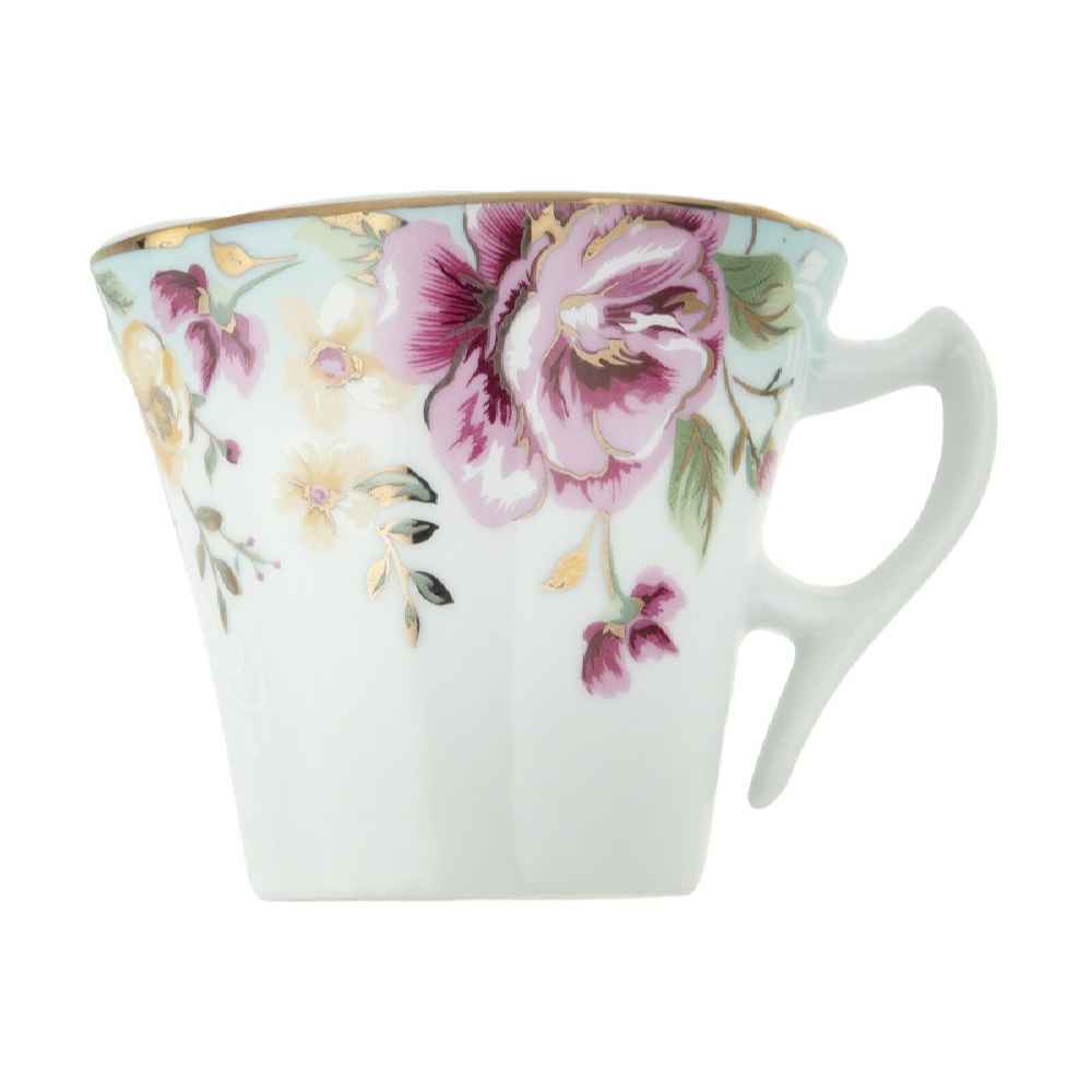 Set de tasses à thé perses avec sous-tasse – Design Porcelaine Bahar (12 pièces)