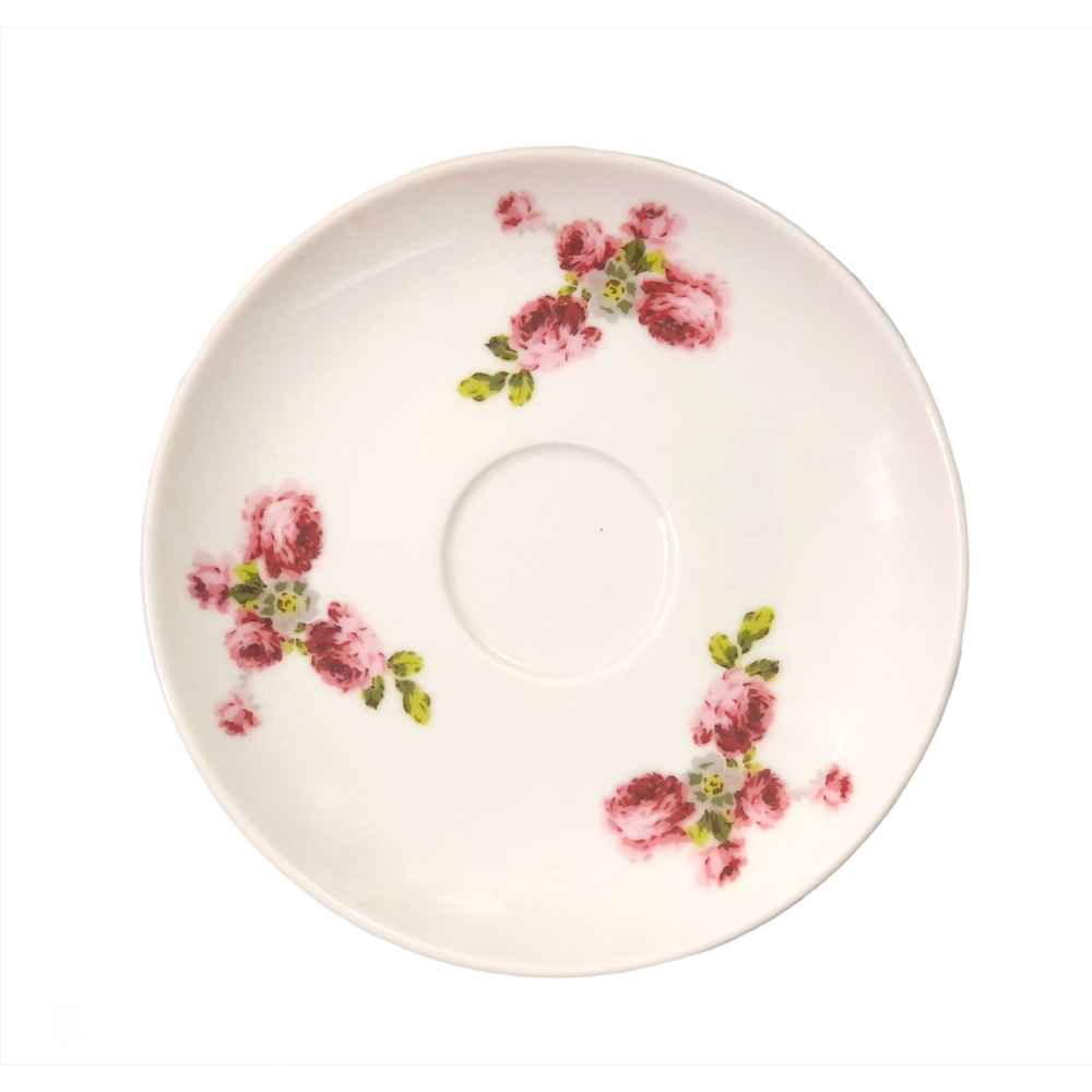 Set de tasses à thé perses avec sous-tasses – motif porcelaine floraison (12 pièces)