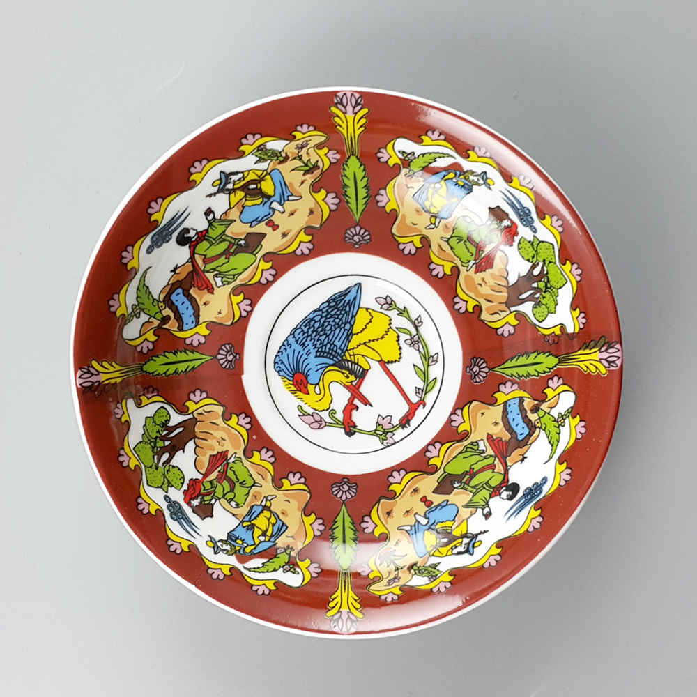 Assiette à thé persane - Porcelaine avec motif Rayan (Lot de 6)