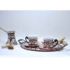 Tasse à expresso persane avec plateau - Style Demitasse en cuivre Fakher